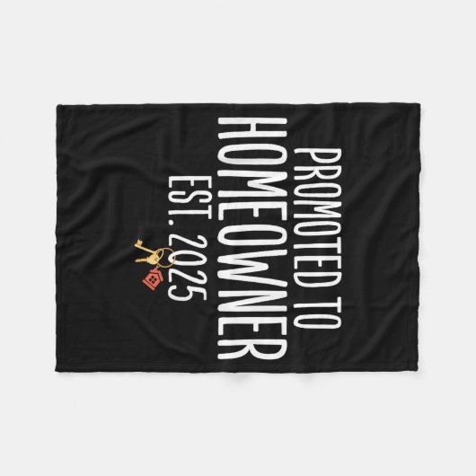 New Homeowner 2025 Housewarming First Time Home Bu Fleecedecke (Vorderseite (Horizontal))