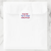 NEW-HOPE-AND-CHANGE-Funky-Skript Runder Aufkleber (Tasche)