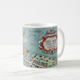 New Hope PA Vintage Illustration Mug Kaffeetasse