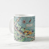 New Hope PA Vintage Illustration Mug Kaffeetasse (Vorderseite Links)