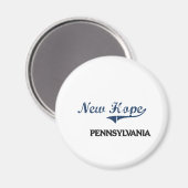 New Hope Pennsylvania City Classic Magnet (Vorderseite/Rückseite)