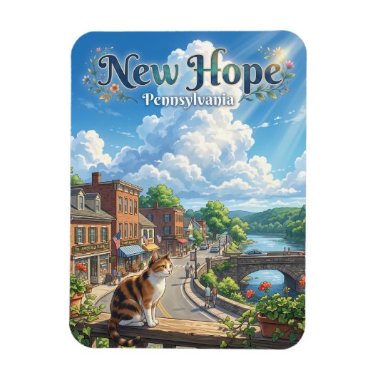New Hope USA Magnet (Vertikal)