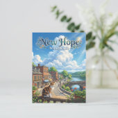 New Hope USA Postkarte (Stehend Vorderseite)