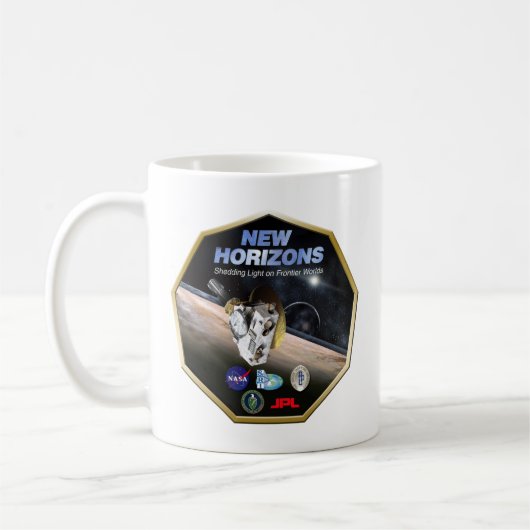New Horizons-Auftrag zu Pluto! Kaffeetasse (Links)