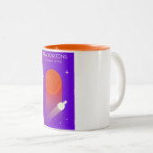 New Horizons Pluto Grand Flypast Weltraumkunst. Zweifarbige Tasse (VorderseiteRechts)