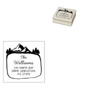 New House Address Announcement Outdoor Mountain  Gummistempel (Stempel)