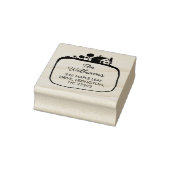 New House Address Announcement Rustic Garden Gummistempel (Stempel)