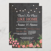 New House Erwärmung Sweet Zuhause Key Chalkboard E Einladung (Vorne/Hinten)