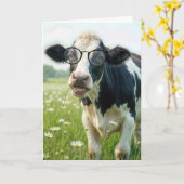 New House Holstein Cow Karte (Gelbe Blume)