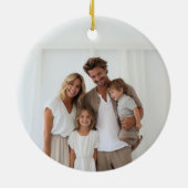 New House Orange Brown Gingham Boho Keramik Ornament (Hinten)