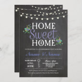 New Housewärming Sweet Zuhause Key Chalkboard Einl Einladung (Vorne/Hinten)