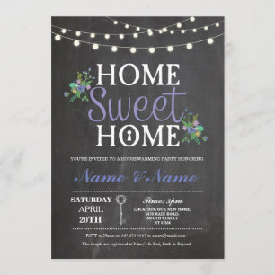 New Housewärming Sweet Zuhause Key Chalkboard Einl Einladung