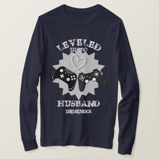 New Husband Funny Personalisiert Gamer T-Shirt (Design vorne)
