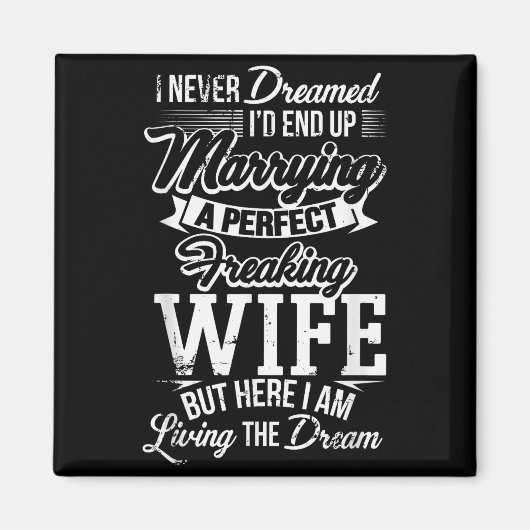 New Husband Wedding Anniversary Couple Hubby Gift  Magnet (Vorne)