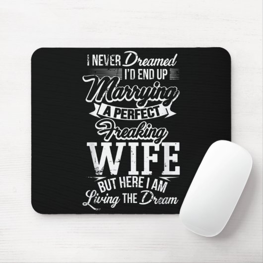 New Husband Wedding Anniversary Couple Hubby Gift  Mousepad (Mit Mouse)