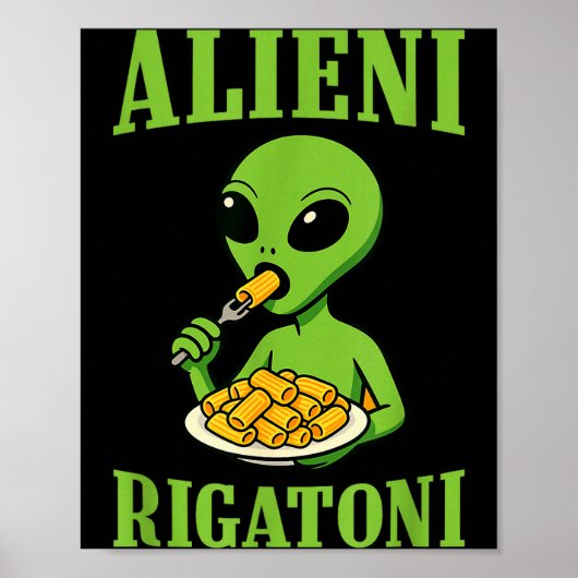 New Italian Brainrot Alieni Rigatoni Funny Viral M Poster (Vorne)