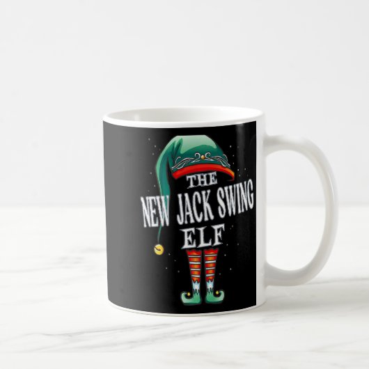 New Jack Swing Elf Christmas Group Xmas Pajama Par Kaffeetasse (Rechts)