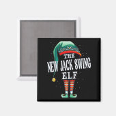 New Jack Swing Elf Christmas Group Xmas Pajama Par Magnet (Vorderseite/Rückseite)