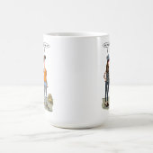 New jeans? No, new cat. Folded Greeting Card Kaffeetasse (Mittel)