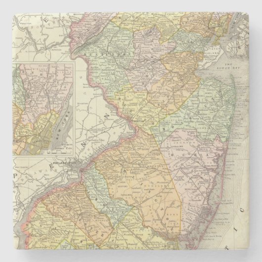 New-Jersey 10 Steinuntersetzer (Vorderseite)