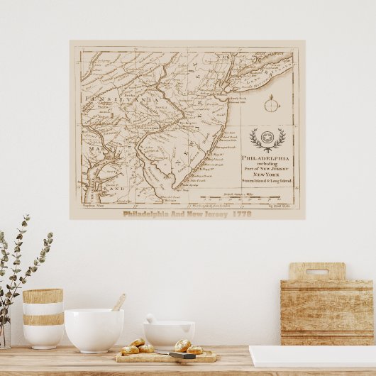 New Jersey 1778, Replica Poster (Küche)