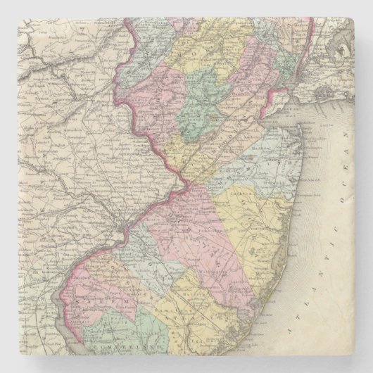 New-Jersey 2 Steinuntersetzer (Vorderseite)