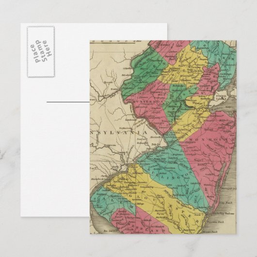 New Jersey 3 Postkarte (Vorne/Hinten)