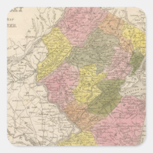 New-Jersey 4 Quadratischer Aufkleber