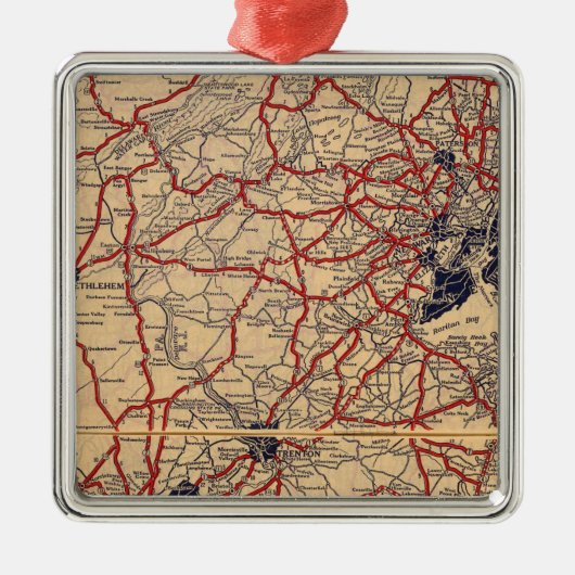 New-Jersey 6 Silbernes Ornament (Vorne)