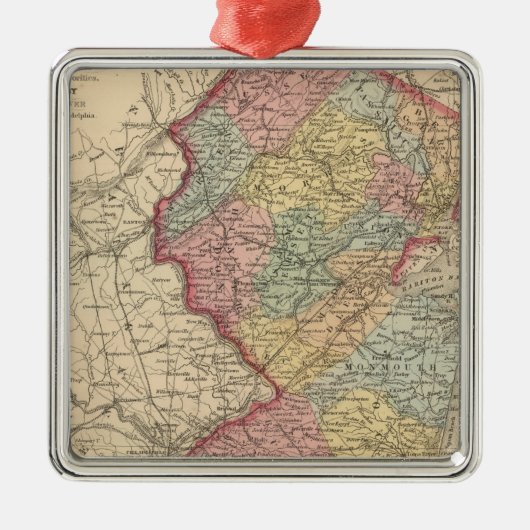 New Jersey 7 Silbernes Ornament (Vorne)