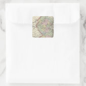 New Jersey 8 Quadratischer Aufkleber (Tasche)