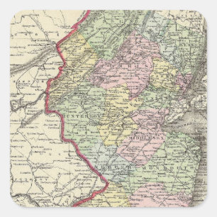 New Jersey 8 Quadratischer Aufkleber
