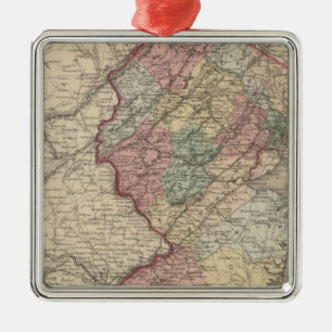New-Jersey 9 Silbernes Ornament