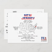 New Jersey American Staat auf einer Karte und nütz (Vorne/Hinten)