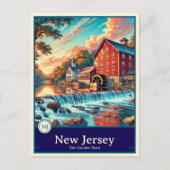 New Jersey | Anime Style Cel Schattenkarte Postkarte (Vorderseite)