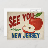 New Jersey Apple - Vintage Travel Postkarte (Vorne/Hinten)