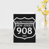 New Jersey Area Code 908 Hackettstown, Nj Home Sta Karte (Gelbe Blume)