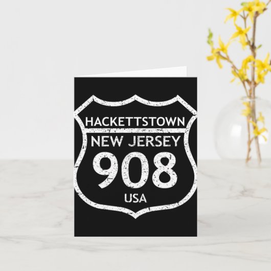 New Jersey Area Code 908 Hackettstown, Nj Home Sta Karte (Gelbe Blume)