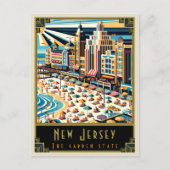 New Jersey | Art Deco Postkarte (Vorderseite)