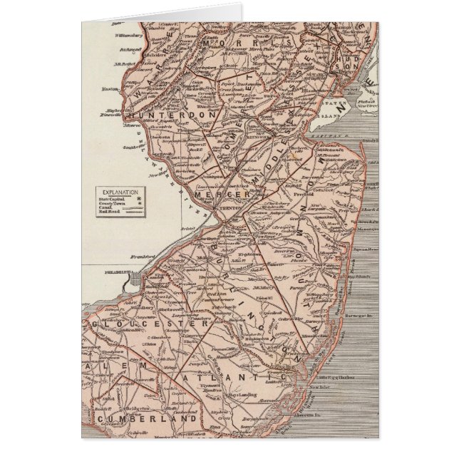New Jersey Atlas Karte (Vorne)