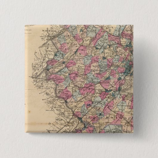 New Jersey Atlas Karte Button (Vorderseite)