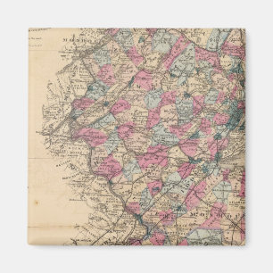 New Jersey Atlas Karte Magnet