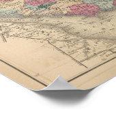 New Jersey Atlas-Karte Poster (Ecke)