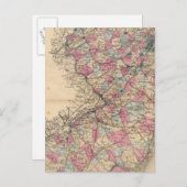 New Jersey Atlas-Karte Postkarte (Vorne/Hinten)