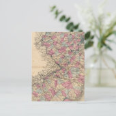 New Jersey Atlas-Karte Postkarte (Stehend Vorderseite)