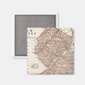 New Jersey Atlas Map Magnet (Vorderseite/Rückseite)