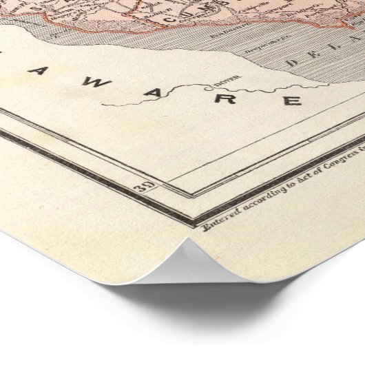 New Jersey Atlas Map Poster (Ecke)