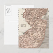 New Jersey Atlas Map Postkarte (Vorne/Hinten)