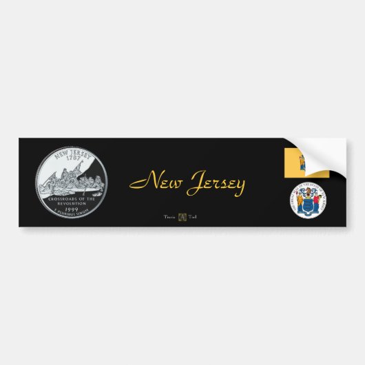 NEW-JERSEY AUTOAUFKLEBER (Vorne)
