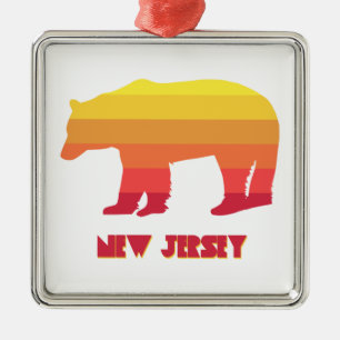 New Jersey Bärenregenbogen Ornament Aus Metall